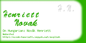 henriett novak business card