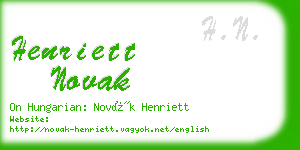 henriett novak business card